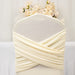 Ruffle Pleated Skirt Fitted Spandex Banquet Chair Cover with Cross Back Sash