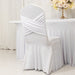 Ruffle Pleated Skirt Fitted Spandex Banquet Chair Cover with Cross Back Sash