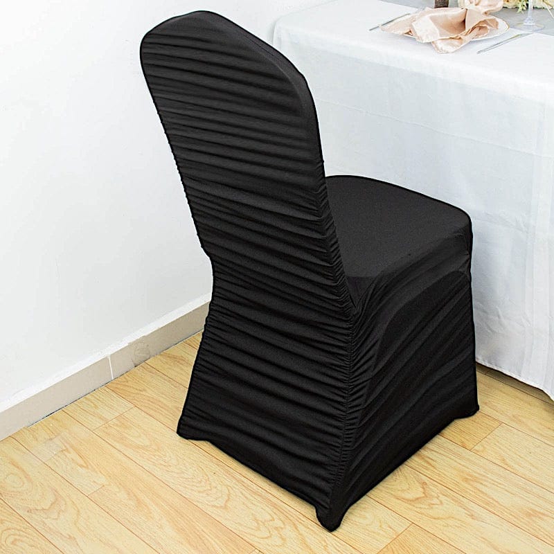 Ruffled Fitted Spandex Banquet Chair Cover