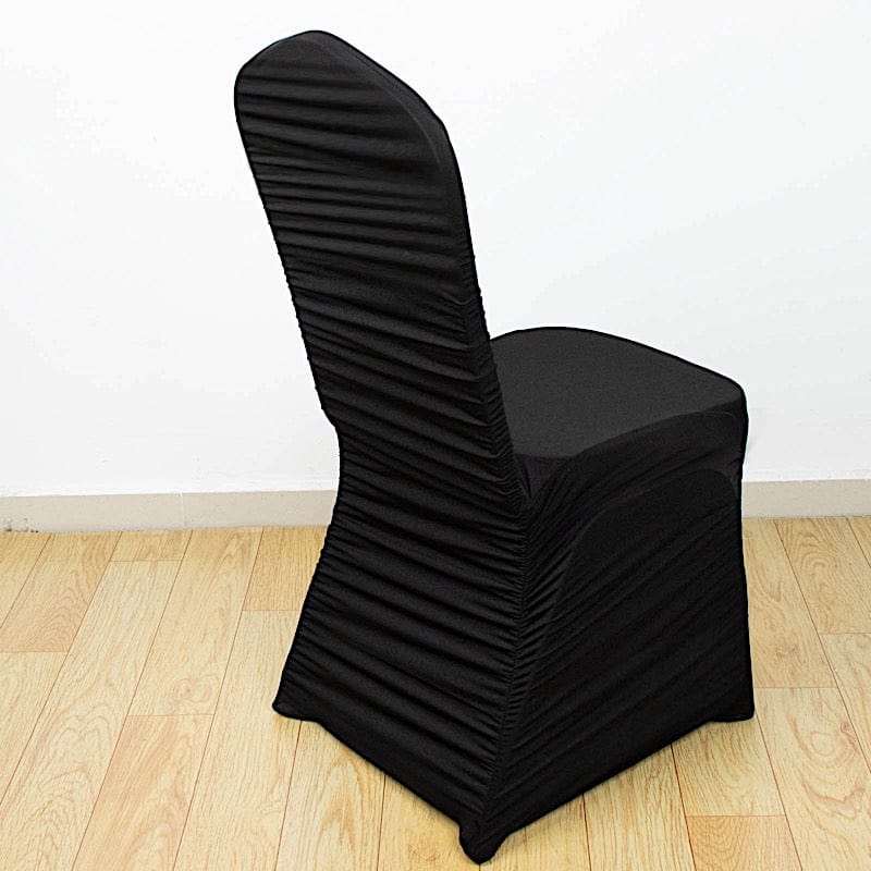 Ruffled Fitted Spandex Banquet Chair Cover