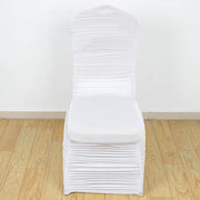 Ruffled Fitted Spandex Banquet Chair Cover