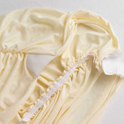 Ruffled Fitted Spandex Banquet Chair Cover