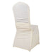 Ruffled Fitted Spandex Banquet Chair Cover CHAIR_SPX03_IVR