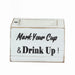 Rustic Wooden Solo Cup Holder Box with Black Marker Pen - Whitewashed WOD_HOLD01_5X5_WHT