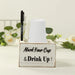 Rustic Wooden Solo Cup Holder Box with Black Marker Pen - Whitewashed WOD_HOLD01_5X5_WHT