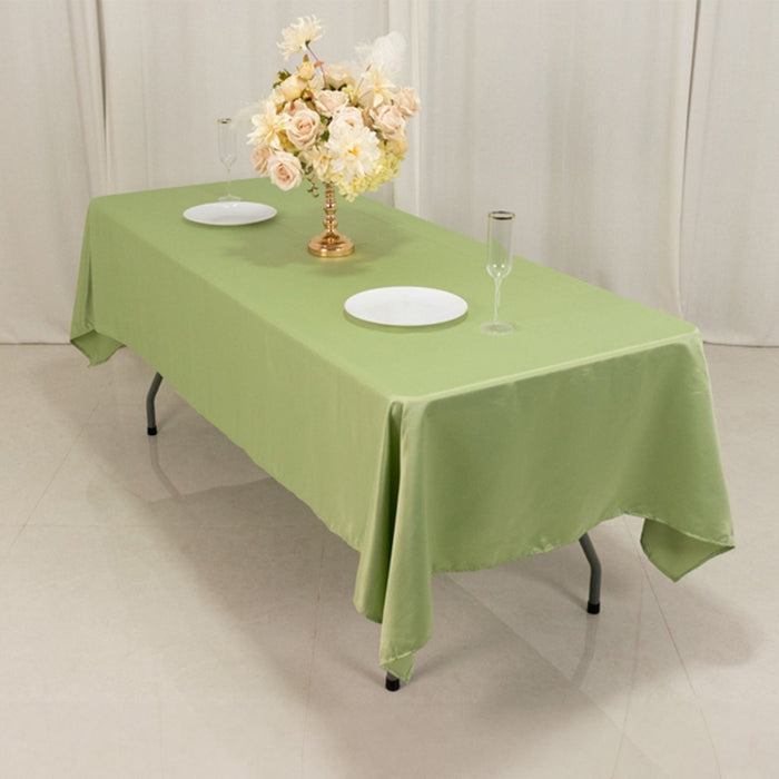 60" x 102" Lamour Satin Rectangular Tablecloth