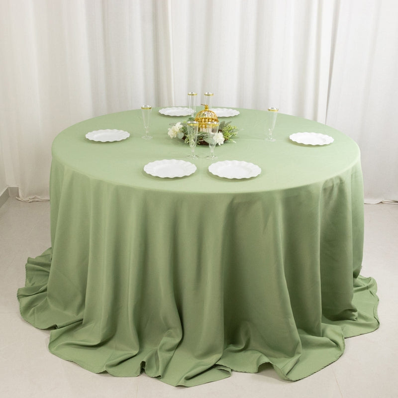 132" Premium Polyester Round Tablecloth Wedding Party Table Linens