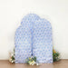 Satin Chiara Backdrop Stand Covers with Chinoiserie Floral Print - White and Blue IRON_STND06_STN_SET_FLOR_BLUE