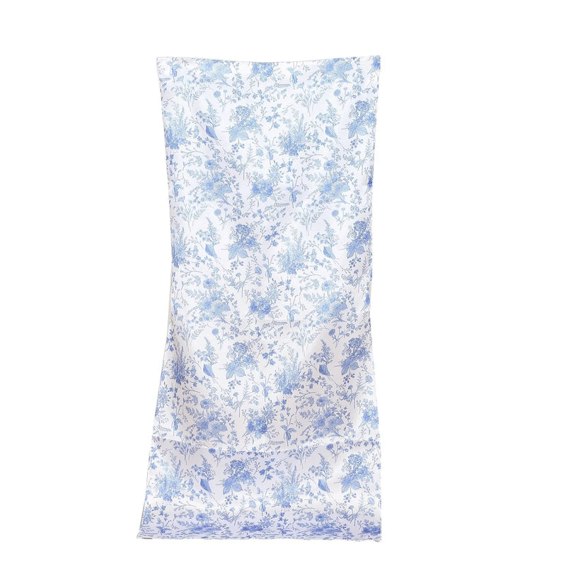 Satin Chiavari Chair Slipcover with Chinoiserie Floral Print - White and Blue SLIP_STN_FLOR_BLUE