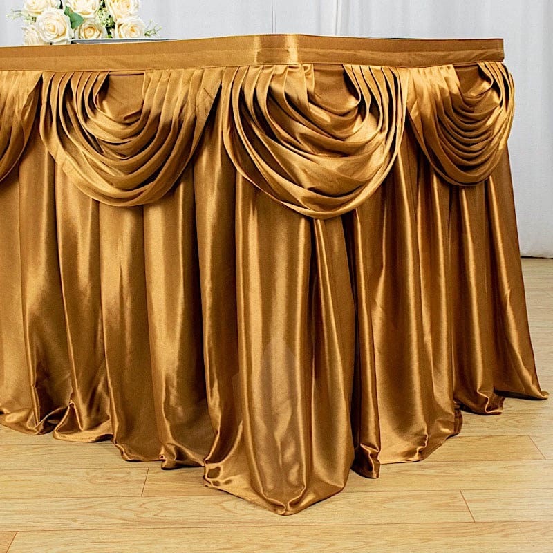 Satin Classic Drape Table Skirt