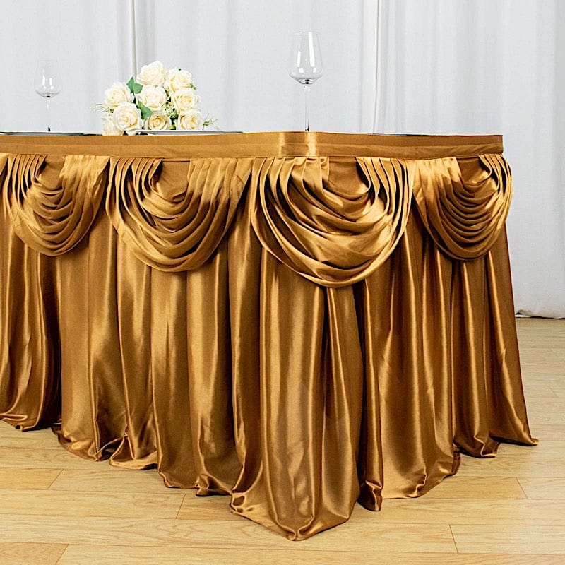 Satin Classic Drape Table Skirt