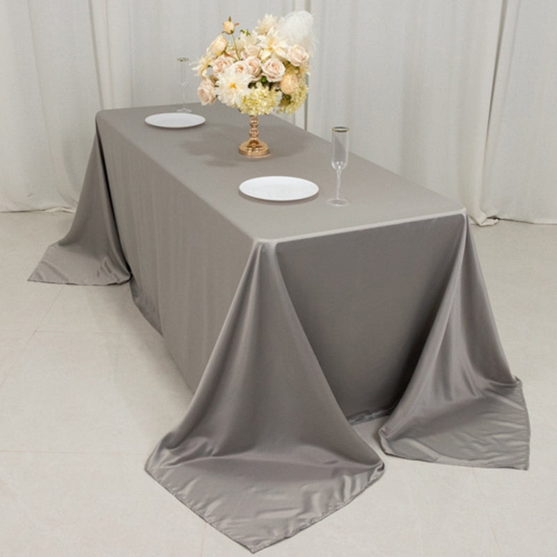 90" x 132" Lamour Satin Rectangular Tablecloth
