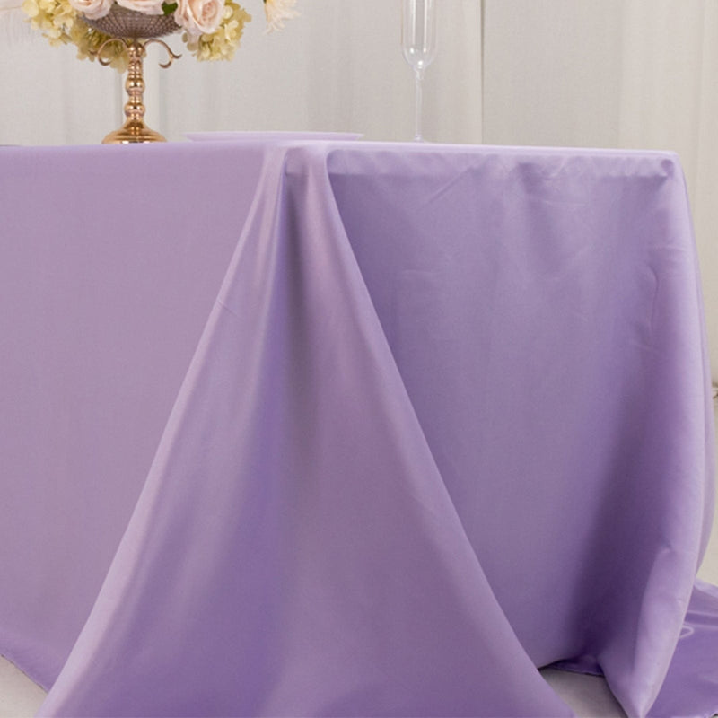 90" x 132" Lamour Satin Rectangular Tablecloth