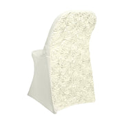 Satin Rosette Stretch Fitted Spandex Folding Chair Cover