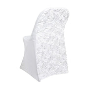 Satin Rosette Stretch Fitted Spandex Folding Chair Cover