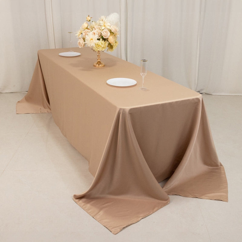 90" x 156" Lamour Satin Rectangular Tablecloth