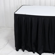 Scuba Polyester Table Skirt with Shirred Pleats