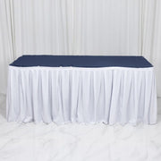 Scuba Polyester Table Skirt with Shirred Pleats