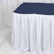 Scuba Polyester Table Skirt with Shirred Pleats