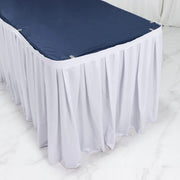 Scuba Polyester Table Skirt with Shirred Pleats