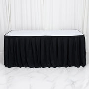 Scuba Polyester Table Skirt with Shirred Pleats
