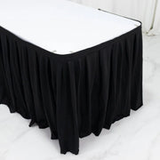Scuba Polyester Table Skirt with Shirred Pleats