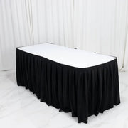 Scuba Polyester Table Skirt with Shirred Pleats