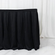 Scuba Polyester Table Skirt with Shirred Pleats