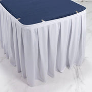 Scuba Polyester Table Skirt with Shirred Pleats