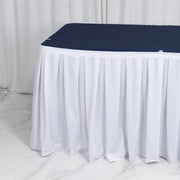 Scuba Polyester Table Skirt with Shirred Pleats