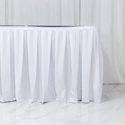 Scuba Polyester Table Skirt with Shirred Pleats