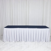 Scuba Polyester Table Skirt with Shirred Pleats
