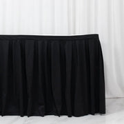 Scuba Polyester Table Skirt with Shirred Pleats
