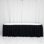Scuba Polyester Table Skirt with Shirred Pleats