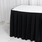 Scuba Polyester Table Skirt with Shirred Pleats