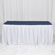Scuba Polyester Table Skirt with Shirred Pleats
