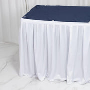 Scuba Polyester Table Skirt with Shirred Pleats