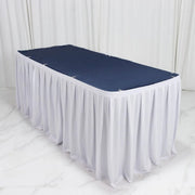 Scuba Polyester Table Skirt with Shirred Pleats
