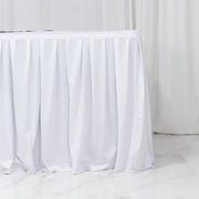 Scuba Polyester Table Skirt with Shirred Pleats