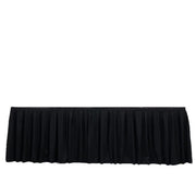 Scuba Polyester Table Skirt with Shirred Pleats SKT_SCUBA_BLK_21