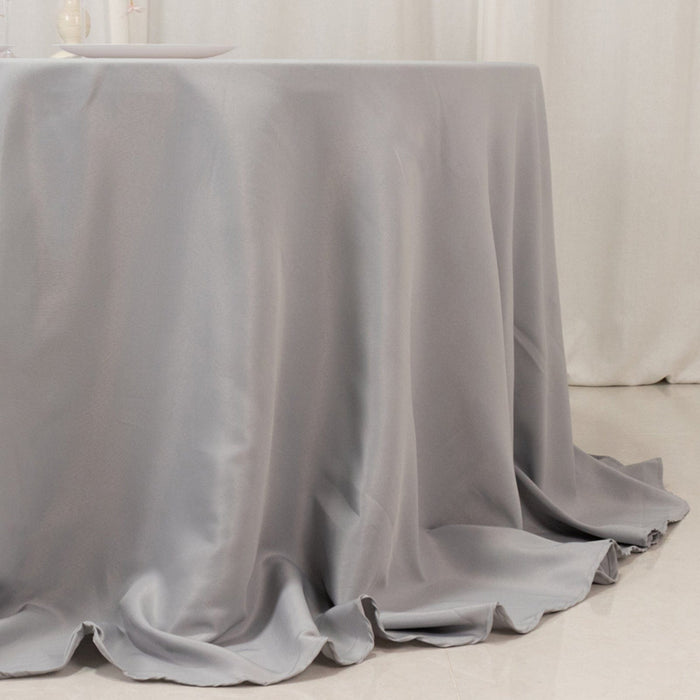 132" Premium Polyester Round Tablecloth Wedding Party Table Linens