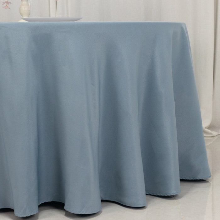 120" Premium Polyester Round Tablecloth Wedding Table Linens