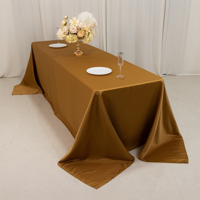 90" x 156" Lamour Satin Rectangular Tablecloth