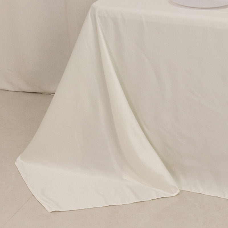 90" x 132" Lamour Satin Rectangular Tablecloth