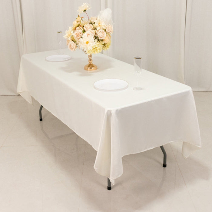 60" x 102" Lamour Satin Rectangular Tablecloth