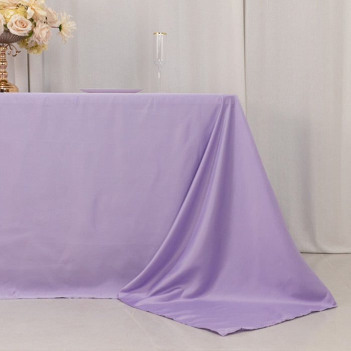 90" x 132" Lamour Satin Rectangular Tablecloth