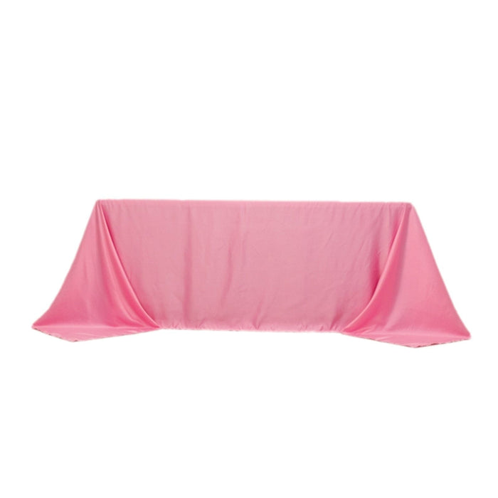 90" x 132" Lamour Satin Rectangular Tablecloth