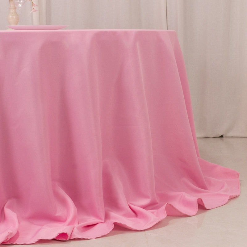 132" Premium Polyester Round Tablecloth Wedding Party Table Linens