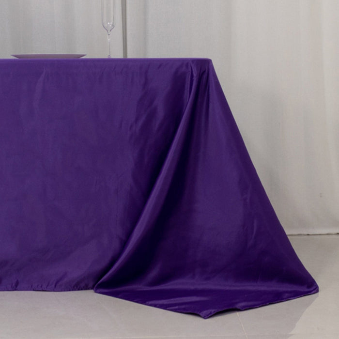 90" x 156" Lamour Satin Rectangular Tablecloth