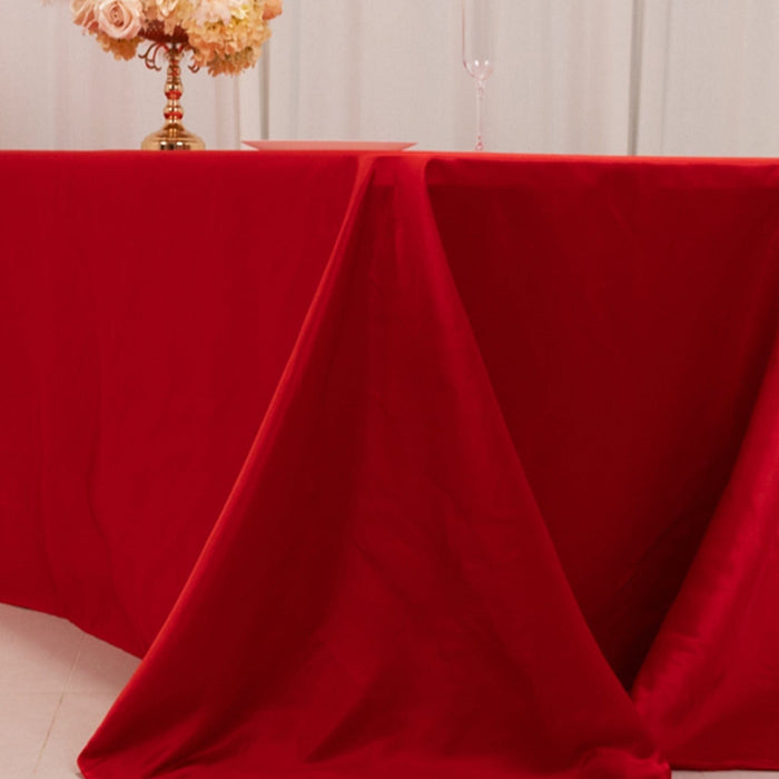 90" x 156" Lamour Satin Rectangular Tablecloth